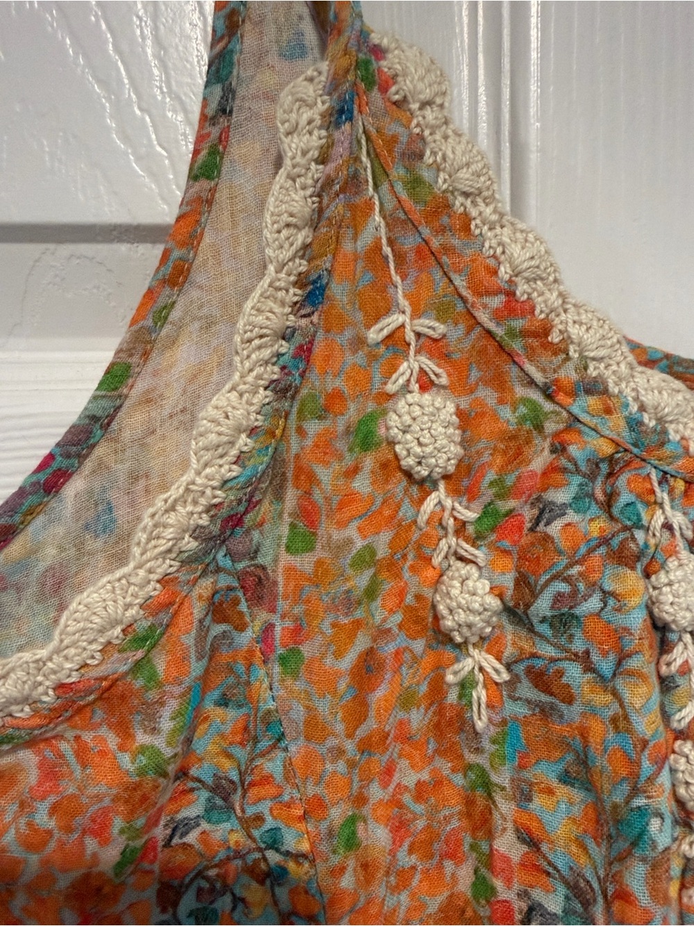 Natural Life cosette floral embroidered cotton maxi dress size L/XL - Picture 5 of 9